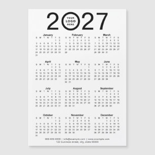 Calendário Magnético Personalizado 2027 Com Logoti