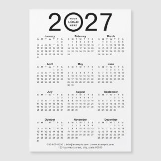 Calendário Magnético Personalizado 2027 Com Logoti