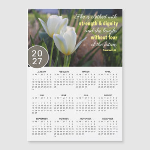 Calendário Magnético Tulipa 2027 Provérbios 31:25