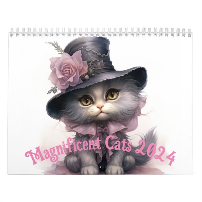 Calendário Magnificent Cats Calendar 2024 (Capa)