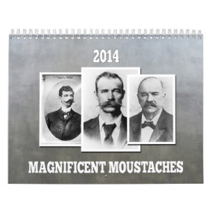 Calendário magnífico dos Moustaches/bigodes 2014
