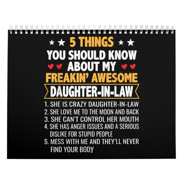 Calendário Mais Longe E Mãe De Direito Da Filha De Direito (Capa)