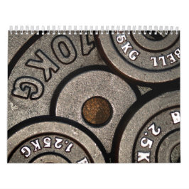 Calendário Malhação de Pesos do Gym Preto