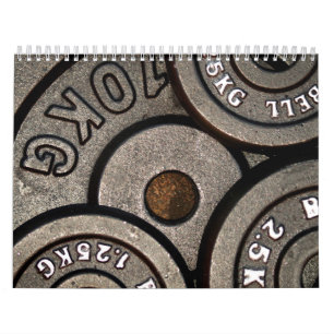 Calendário Malhação de Pesos do Gym Preto