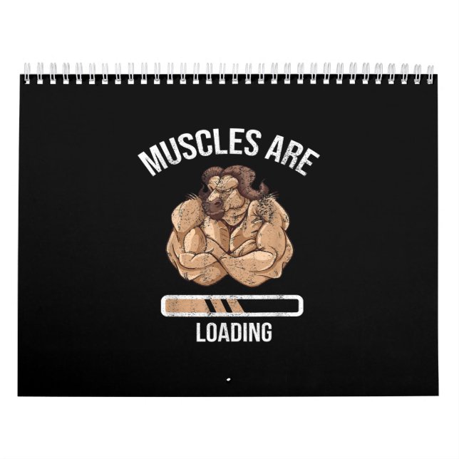 Calendário Malhação Muscular Carregando Bullock Ox Sport Gym (Capa)
