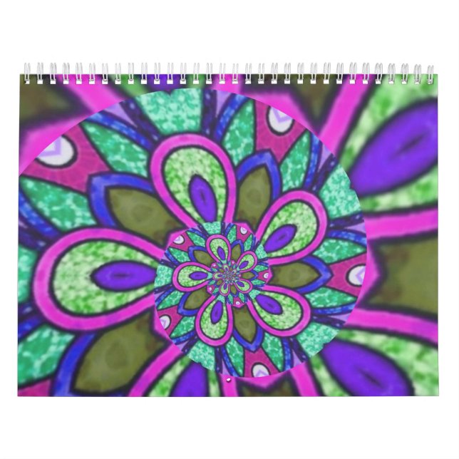 Calendário Mandala Espiral Única (Capa)