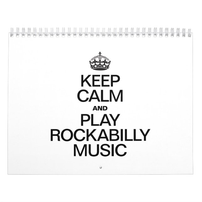 CALENDÁRIO MANTENHA CALMA E TOQUE MÚSICA ROCKABILLY (Capa)