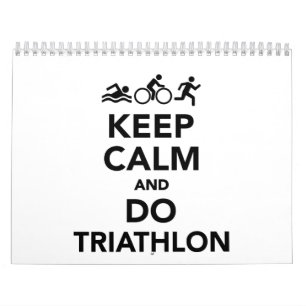 Calendário Mantenha calmo e faça o triathlon