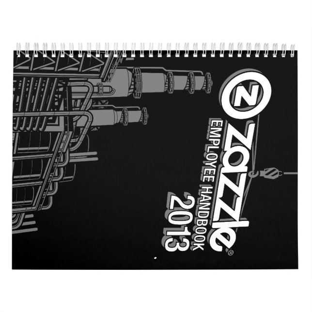 Calendário manual de empregado do zazzle (Capa)