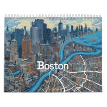 Mapa Antigo de Boston Massachusetts, Mapa de Bosto