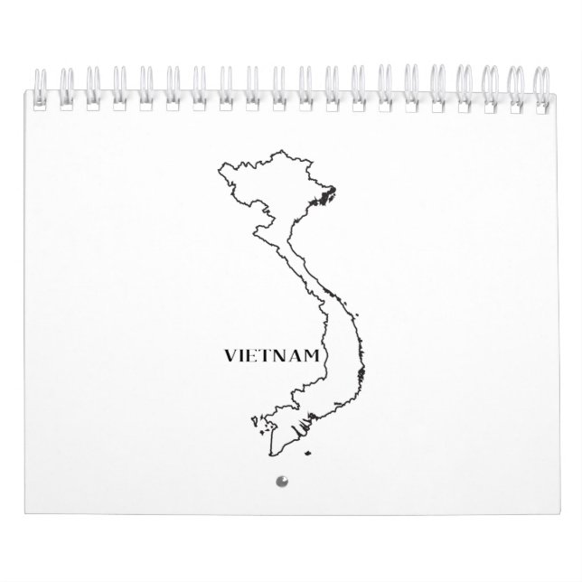 Calendário Mapa Do Vietname (Capa)