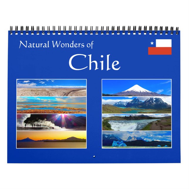 Calendário maravilhas naturais do chile 2026 (Capa)