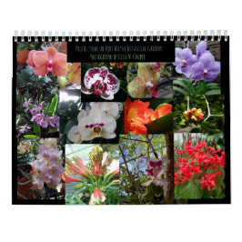 Calendário Maravilhas, Orquídeas e Flores Tropicais