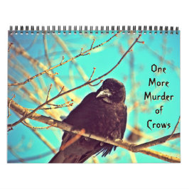 Calendário maravilhoso da fotografia do corvo