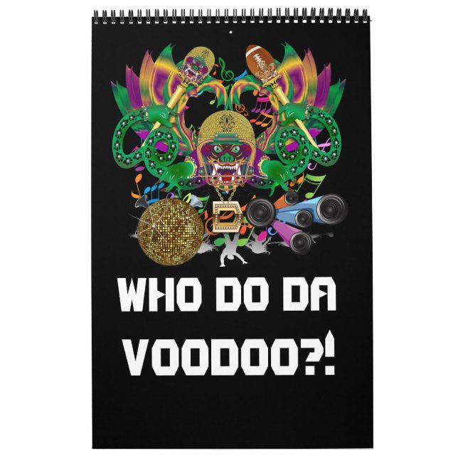 Calendário Mardi Gras e notas de futebol, por favor (Capa)