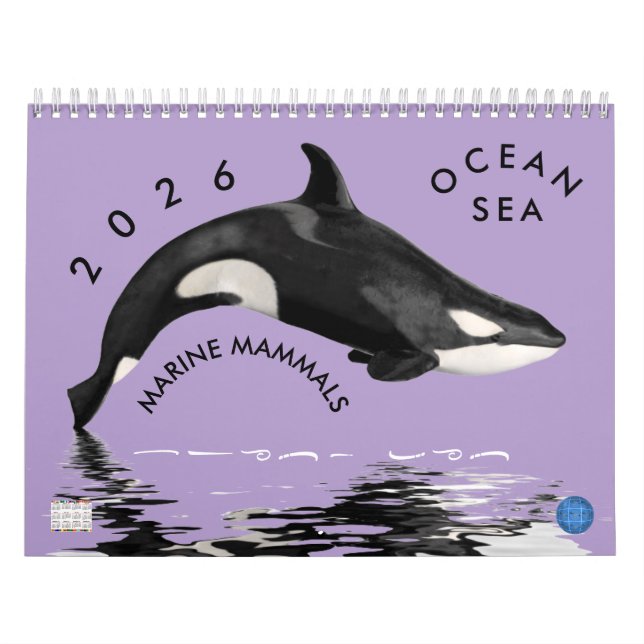 Calendário Marine mammals calendar (Capa)