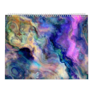 Calendário Mármore colorido