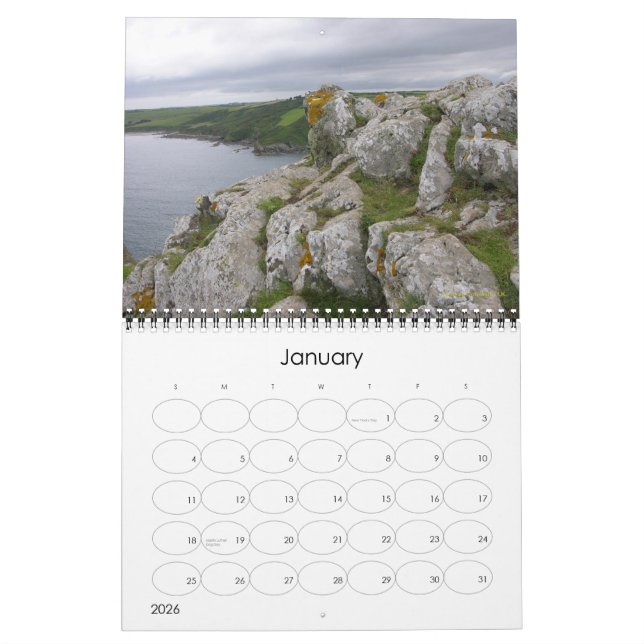 Calendário Martha Lewis. Locais distantes e próximos, 2008 (Jan 2026)