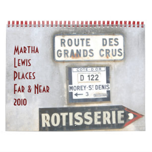 Calendário Martha Lewis. Lugares distantes e próximos de 201