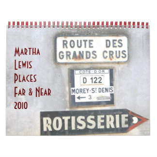 Calendário Martha Lewis. Lugares distantes e próximos de 2010
