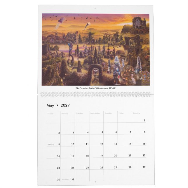 Calendário McCarthy-Surrealismo de James e a paisagem 2016 (Maio 2027)