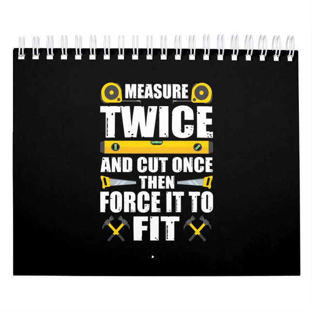 Calendário Meça Duas Vezes O Carpinteiro Engraçado (Capa)