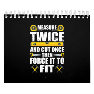 Calendário Meça Duas Vezes O Carpinteiro Engraçado