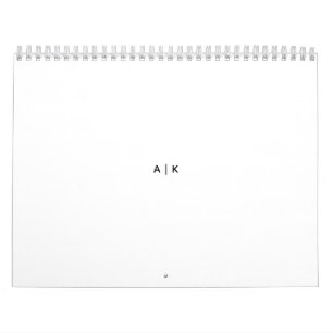 Calendário Médio de Duas Páginas, Branco