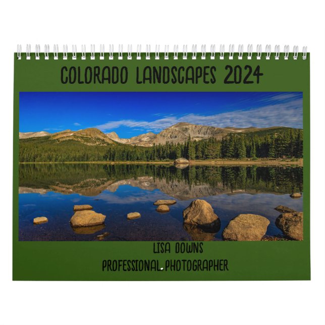 Calendário médio de duas páginas, branco (Capa)