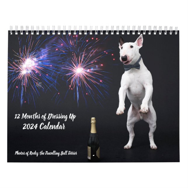 Calendário médio de duas páginas, branco (Capa)