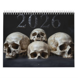 Calendário Medium 2026 Skull Art Calendar