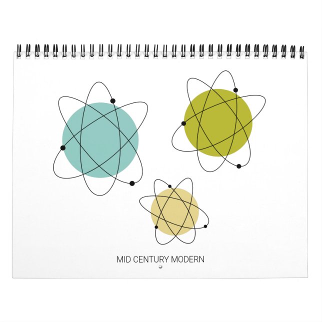 Calendário Meio século Moderna Arte Atômica Original (Capa)