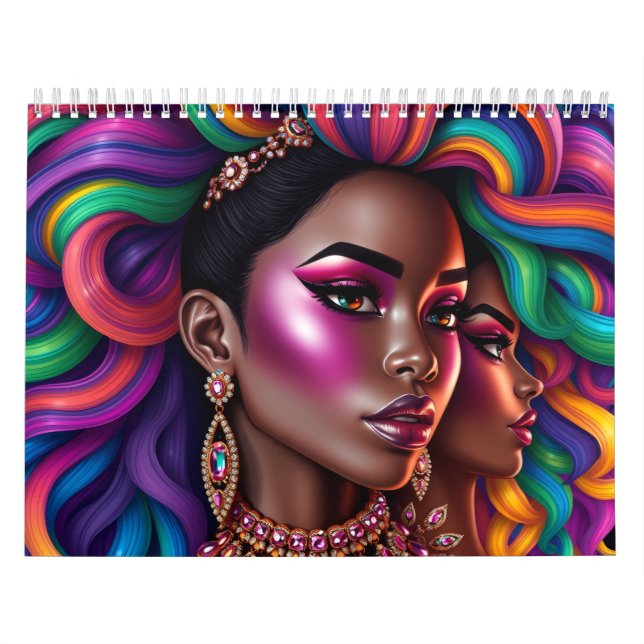 Calendário melanin black queen African American woman sista (Capa)