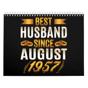 Calendário Melhor Marido desde o Aniversário Cute de agosto d