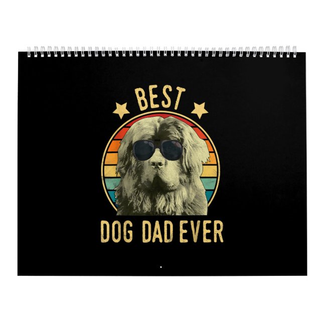 Calendário Melhor pai de cão | presente de pai na nova região (Capa)