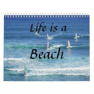Calendário Memórias da boa vida! Sun, mar, areia e surf