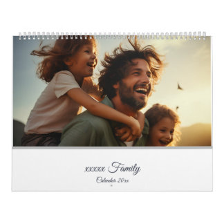 Calendário Memórias Modernas e Minimalistas da Família Multif