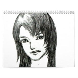 Calendário Menina bonito japonesa MANGA