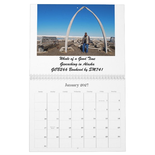 Calendário mensal de GeocacheAlaska 2012 (Jan 2027)