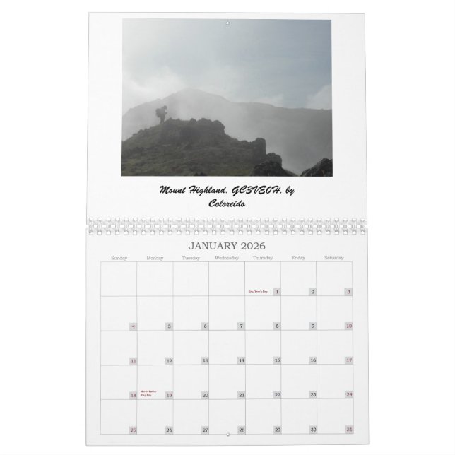 Calendário mensal de GeocacheAlaska 2013 (Jan 2026)