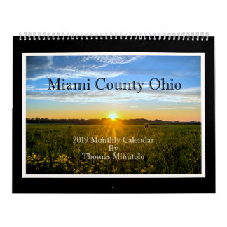 Calendário mensal do Condado de Miami Ohio 2019
