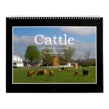 Calendário mensal do gado 2017 por Thomas Minutolo