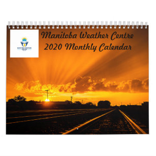 Calendário Mensal do Manitoba Weather Center 2020