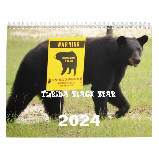 Calendário Mensal do Urso Negro da Flórida (Capa)
