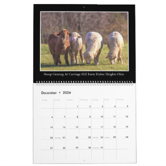 Calendário Mensal Fazenda & Celeiro Por Thomas Min