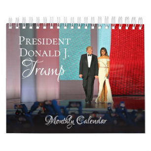 Calendário Mensal Pequeno do Presidente Donald Tru