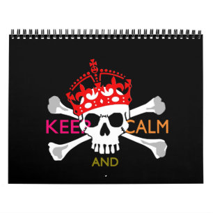 Calendário Mensal Personalizado MANTENHA A CALMA E Seu Texto