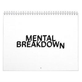 Calendário Mental Breakdown Minimalist Oversized Yearly 