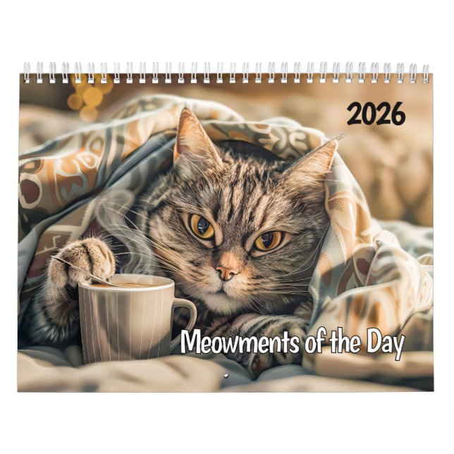 Calendário Meowments of the Day - 2026 Cat Calendar (Capa)