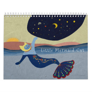 Calendário Mermaid Cat Calendar